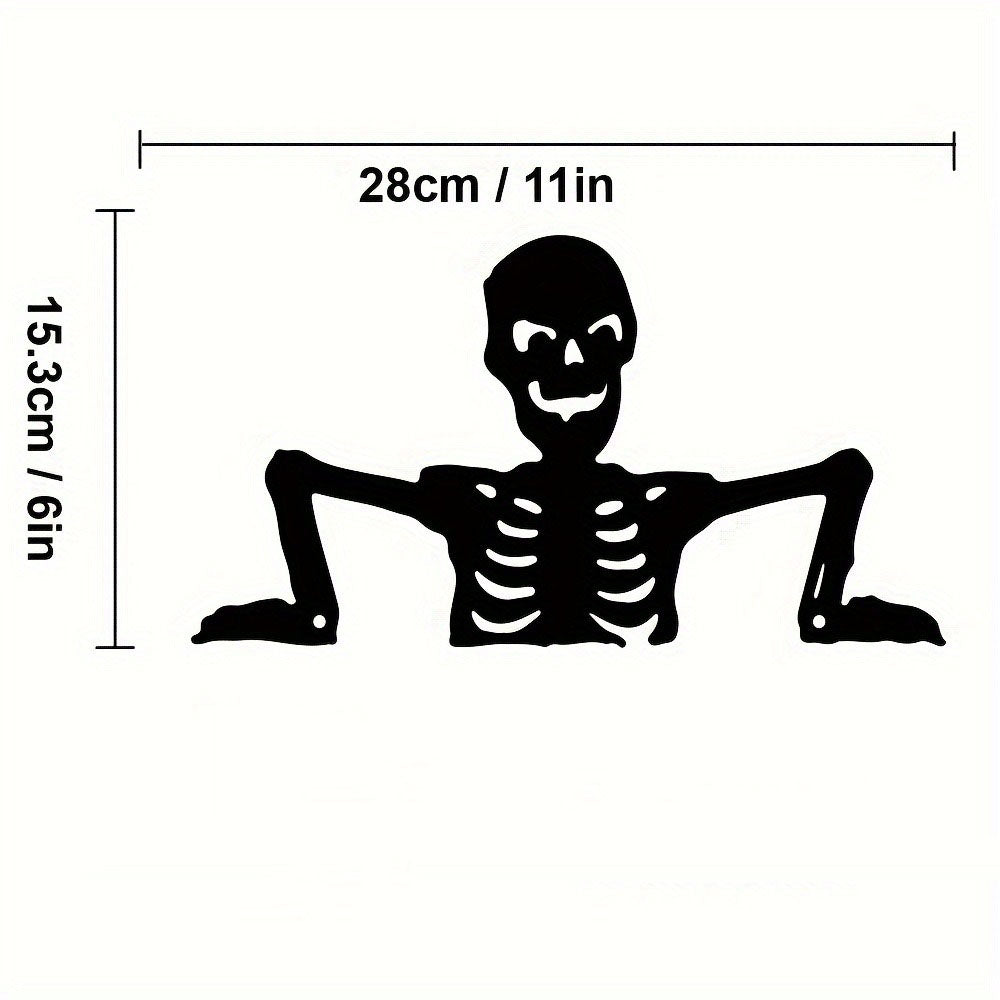 Skeleton silhouette size diagram: 11 in wide, 6 in tall