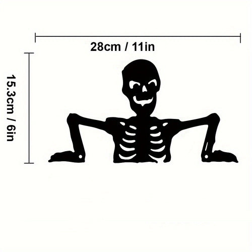 Skeleton silhouette size diagram: 11 in wide, 6 in tall