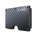 GRID carbon fiber card wallet, front view